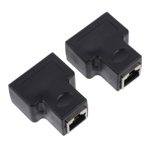 2 Pcs Ein-Punkte-Zwei-Punkte-Konvertierungskopf Reisen Ethernet-Koppler - Afbeelding 1 van 12