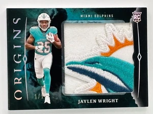 2024 PANINI ORIGINS JAYLEN WRIGHT 1/1 RC LOGO PATCH MIAMI DOLPHINS - Picture 1 of 2