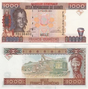 L047 BILLETE GUINEA P37 1.000 Francos 1998 SC - Imagen 1 de 1