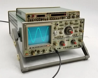Iwatsu SS-5711D 4-Channel Analog Oscilloscope w/ Digital Multimeter + Counter - Image 1 of 4
