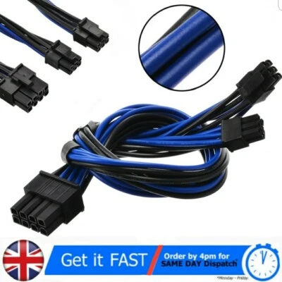 Dual Mini 6 Pin PCI-e Stecker auf 8 Pin - Grafikkarte Netzkabel für Mac Pro 18AWG - Bild 1 von 4