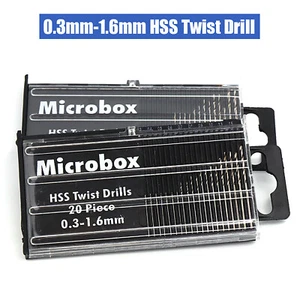 20PCS Mini Tiny Micro HSS Twist Drill Bits Hand Model Craft DIY Tool 0.3-1.6mm  - Picture 1 of 5