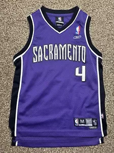 Sacramento Kings Chris Webber #4 Sewn Purple Reebok Jersey Youth Medium - Picture 1 of 8
