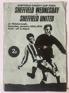 Sheffield Wednesday v Sheffield United County Cup Finale 26. Januar 1974 - Bild 1 von 3