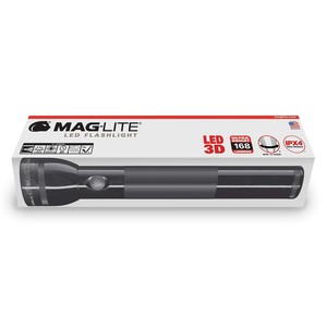 Maglite LED 3-Cell D Flashlight in Display Box, Black 3-D Cell