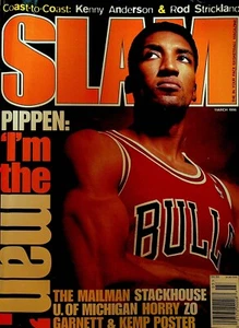 Slam Magazine March 1996 Scottie Pippen Karl Malone Kevin Garnett Shawn Kemp - Picture 1 of 3