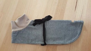 Whippet coat, black and white wool blend check - Bild 1 von 4