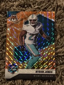 Byron Jones 2021 Panini Mosaic REACTIVE ORANGE PRIZM #137 Miami Dolphins SP 💎 - Picture 1 of 2