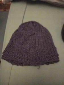Handmade Knit Purple Stocking Cap / Beanie - Picture 1 of 5