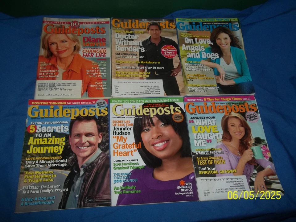 Lot of 6 Guideposts Magazines Jennifer Hudson, Diane Sawyer, Dr Sanjay Gupta - Image 1 of 1