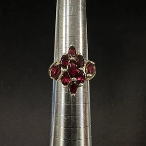Vintage Avon Sterlingsilber 925 JJJ Rhodolith Granat Cluster Ring Größe 8 - Bild 1 von 8