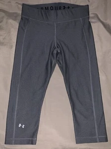 Womens Under Armour Compression Heatgear Leggings Grey Size L Large - Picture 1 of 6