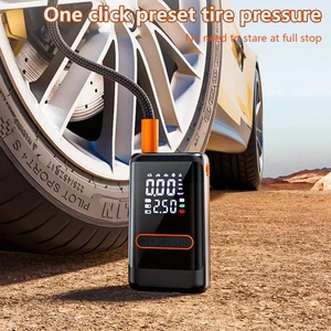 Air Compressor Tire Inflator Air Pump Fits Car Moto Bike Tires Portable r7Rf - Picture 1 of 9