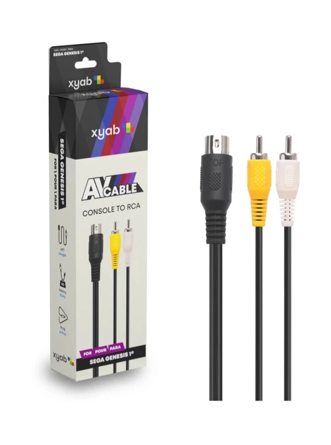 Высококачественный сменный аудиовизуальный кабель для систем Sega Genesis 1 - Изображение 1 из 4