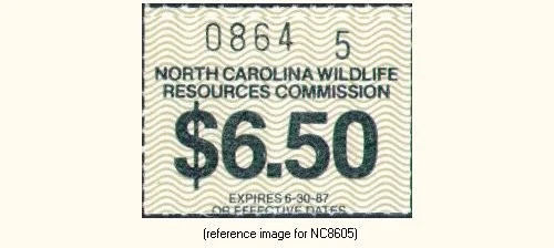 HALFPRICEHUNT North Carolina 1986 CF 1986 $6.50 - Image 1 of 1