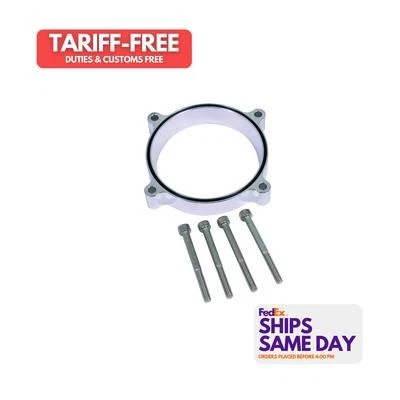Ford M-9474-M50B, One Natural Aluminum Throttle Body Adapter 2011-12 Boss 302 In - Image 1 of 4