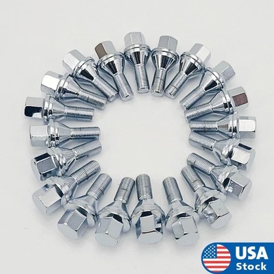 20x Chrome Lug Bolt Set For Jeep Renegade Ram ProMaster City Fiat 500 68296586AA - Image 1 of 4