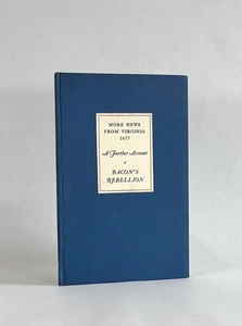 Thomas Perkins Abernethy / More News from Virginia Further Account 1st ed 1943 - Picture 1 of 4