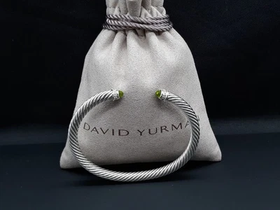 Pulsera David Yurman Cable Clásica 5mm con Peridoto y Diamantes Talla Pequeña Foto 1 de 4
