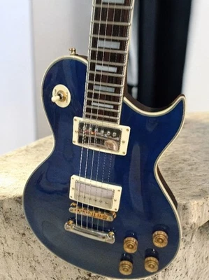 Aria Pro II Pe-Dlx Blue Electric Guitar Single Cutaway HH Ham Buckers - Image 1 of 4