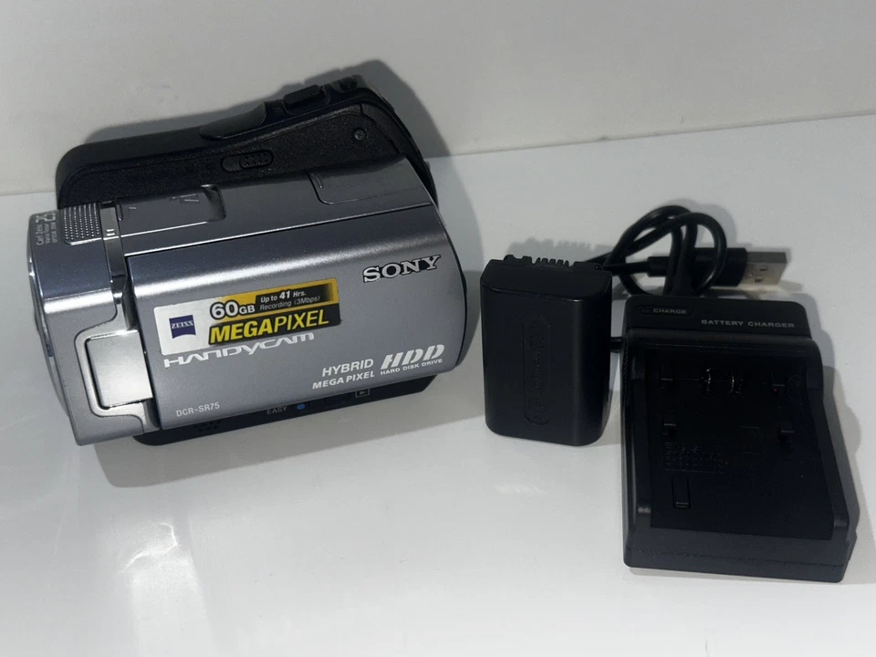 Sony Hanydcam DCR-SR75E Touchscreen Camcorder HDD 60GB - Tested - Image 1 of 4