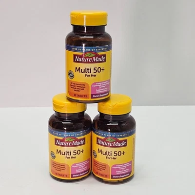 Nature Made Women's 50+ Daily Multivitamin with no Iron, 90 Tablets | Pack of 3 - Image 1 of 4