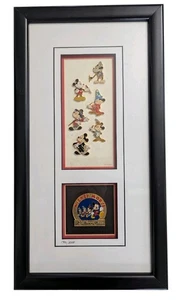 Set spille con cornice Topolino 70 anni felici 1998 edizione limitata 1486/5000 con certificato di autenticità - Foto 1 di 17