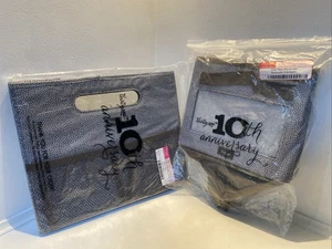Thirty-One Gifts Fold N' File Grey Pin Dots And Matching Your way rectangle - Picture 1 of 4