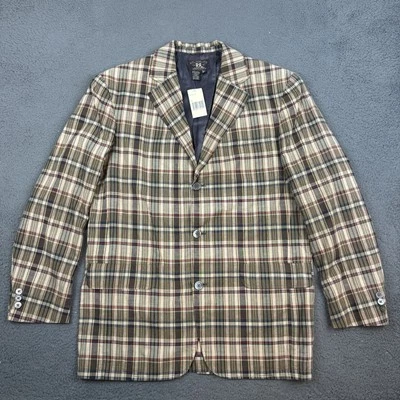 Blazer RRL Doble RL Ralph Lauren Unconstructed Madras Para Hombre Mediano Abrigo Deportivo Foto 1 de 4