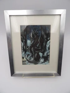 Ruth Thompson Obsidian aus der Dragon Realm Serie gerahmt mattiert 9"x11" - Bild 1 von 11