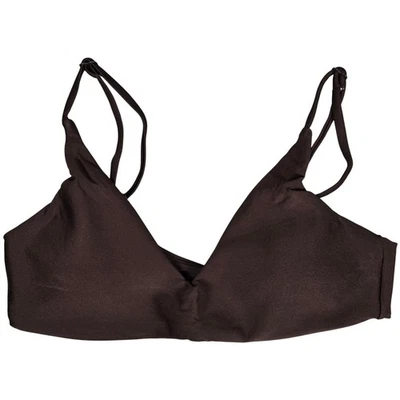 J Crew Lana 比基尼上衣经典 Sculpt Inky Espresso CI681 M NWT 可调节肩带 — 第 1/4 张图片