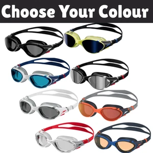 SPEEDO BIOFUSE 2.0 ADULT SWIMMING GOGGLES UNISEX WITH MIRROR OPTIONS ANTIFOG NEW - Picture 1 of 22
