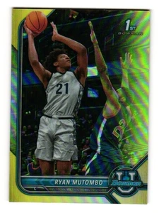 2021-22 Bowman University Yellow #18 Ryan Mutombo Georgetown Hoyas SN75 - Bild 1 von 2
