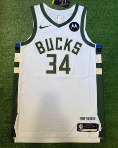Authentic Giannis Antetokounmpo Milwaukee Bucks Nike 2021 Finals Jersey Sz 44/M - Picture 1 of 14