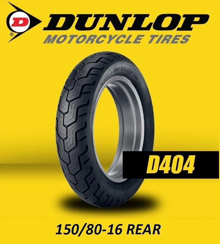 ЗАДНЯЯ ШИНА DUNLOP 150/80-16 D404 HARLEY DYNA SOFTAIL SPORTSTER INDIANCHIEF  - Изображение 1 из 2