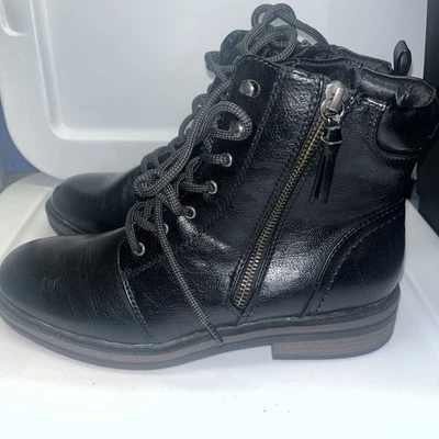 Bota Baretraps Amysue Combat Negra Botín con Cordones Cremallera 9M Foto 1 de 4