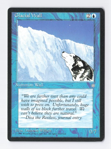 MTG 4X ICE AGE GLACIAL WALL NM MAGIC THE GATHERING CREATURE