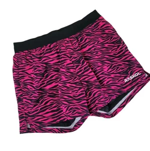 Pantaloncini RASKOL taglia media rosa zebrati performance palestra tasche 4,5" cuciture interne - Foto 1 di 10