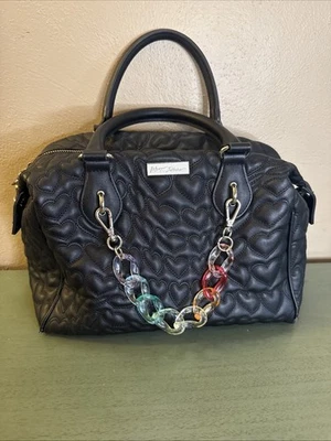 Новый Luv BETSEY JOHNSON металлический розовый стеганая сумка через плечо с цепочкой акцент - Изображение 1 из 4