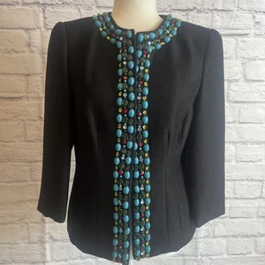 Muse For Boston Proper NWOT Women’s Beaded Career Blazer  Size 10 R READ - Picture 1 of 8