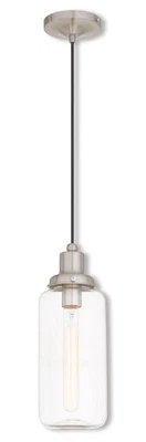 Livex Lighting 40614-91 Art Glass Mini Pendant Brushed Nickel - Image 1 of 4