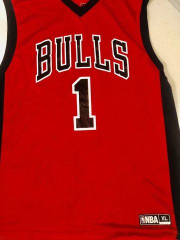 # 1 Chicago Bulls Derrick Rose NBA Red Black Basketball Jersey Mens Size Xl Cover