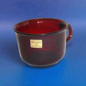 Taza de café vintage Arcoroc Francia té rojo rubí mediados de siglo mod - coleccionable... - Imagen 1 de 2