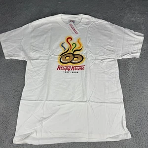 Vintage Hanes Beefy-T Krispy Kreme T-Shirt Men's Large White Crew Short Sleeve - Picture 1 of 10