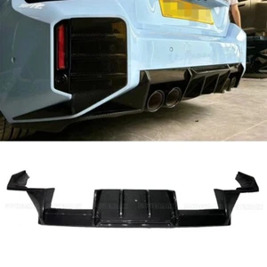 R Style DRY CARBON FIBER Rear Bumper Diffuser Lip Splitter For BMW M2 G87 2022+ - Picture 1 of 6