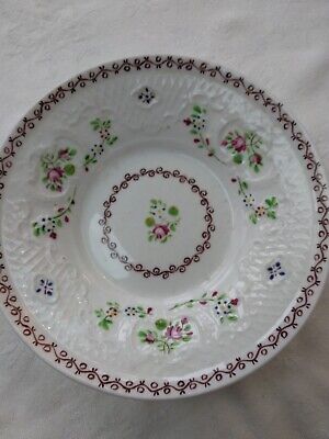 Antique Floral Dish / Saucer 6  Diameter • 2.60£