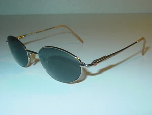 LAMY Brown Gold Metal Eyeglasses Sunglasses 50-18-135 France FRAMES ONLY - E1 - Picture 1 of 9
