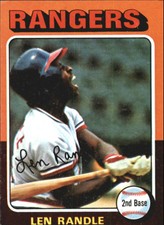 1975 Topps Mini Texas Rangers Baseball Card #259 Len Randle - EX