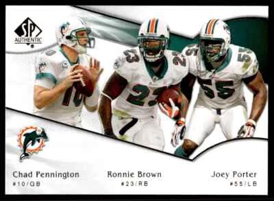 2009 SP Authentic Chad Pennington/Joey Porter/Ronnie Brown R50 - Image 1 of 2