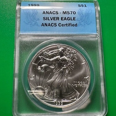 Silver Eagle 1999 ANACS MS70 00019 Foto 1 de 4